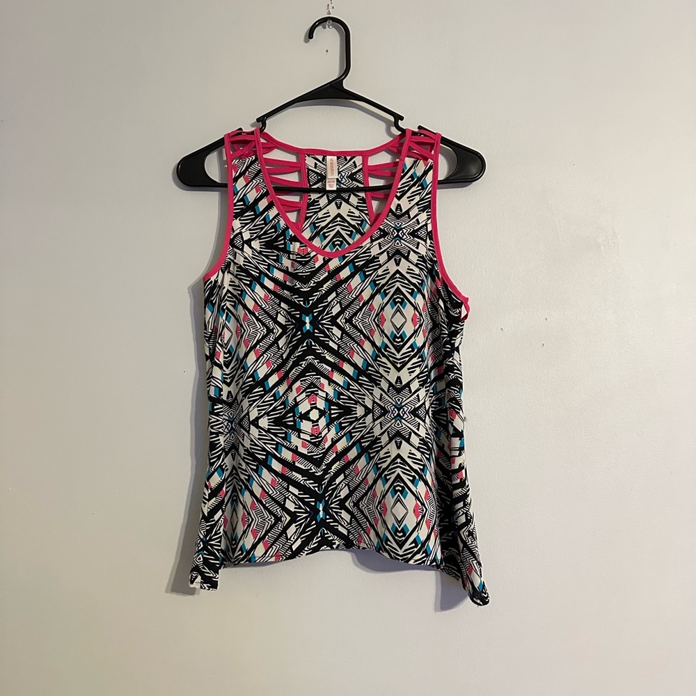 Xhilaration Women’s Multi Colored Patterned Tank Top Size XS